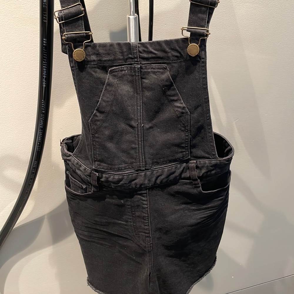 Maje Black Denim jumpsuit- Shorts